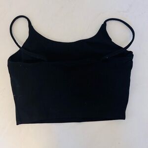 Black Crop Top with Spaghetti Straps